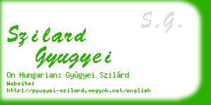szilard gyugyei business card